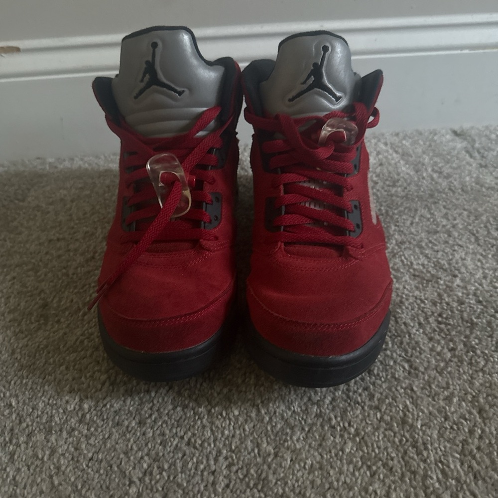 Jordan Red and Black Sneakers